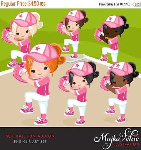 Kit Digital Baseball Girl