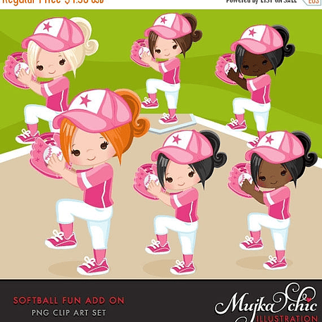 Kit Digital Baseball Girl 1