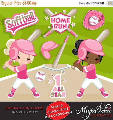 Kit Digital Baseball Girl