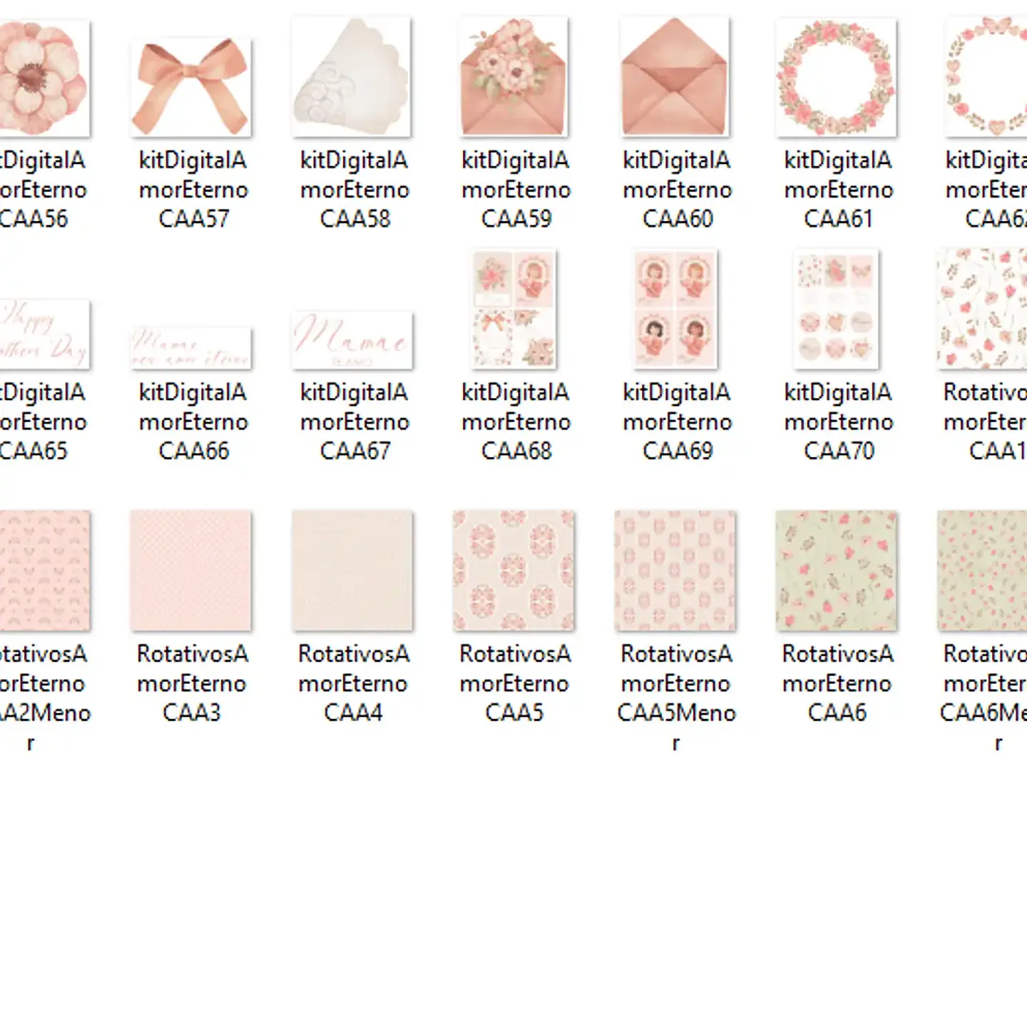 Kit Digital Amor Eterno Mãe - Com Amor Aquarela 2