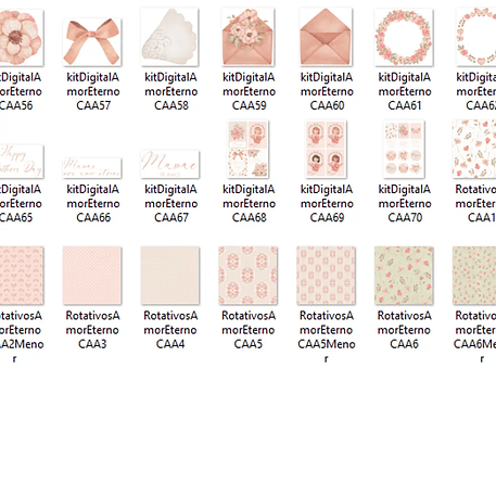 Kit Digital Amor Eterno Mãe - Com Amor Aquarela 2