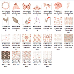 Kit Digital Borboletas no Jardim - Com Amor Aquarela