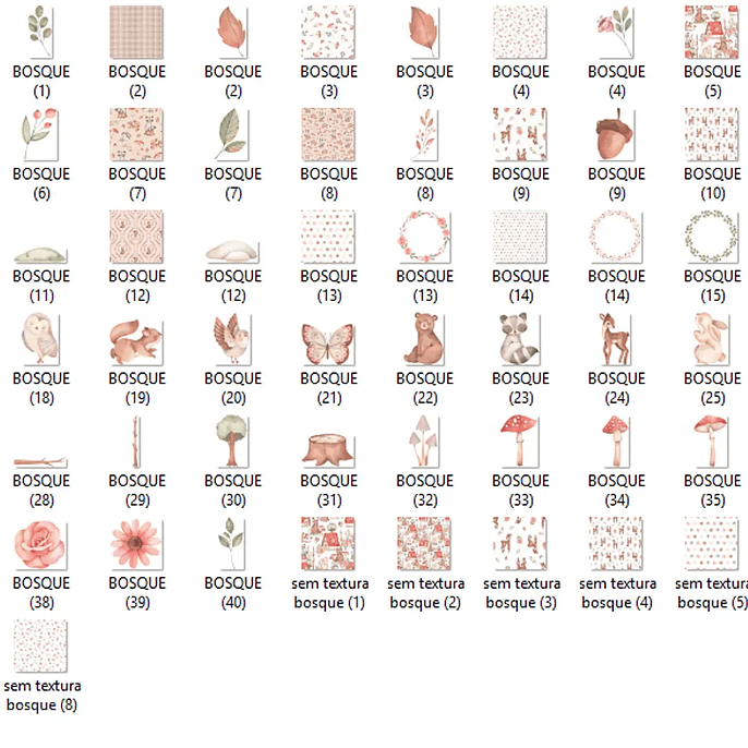 Kit Digital Bosque - Com Amor Aquarela 2