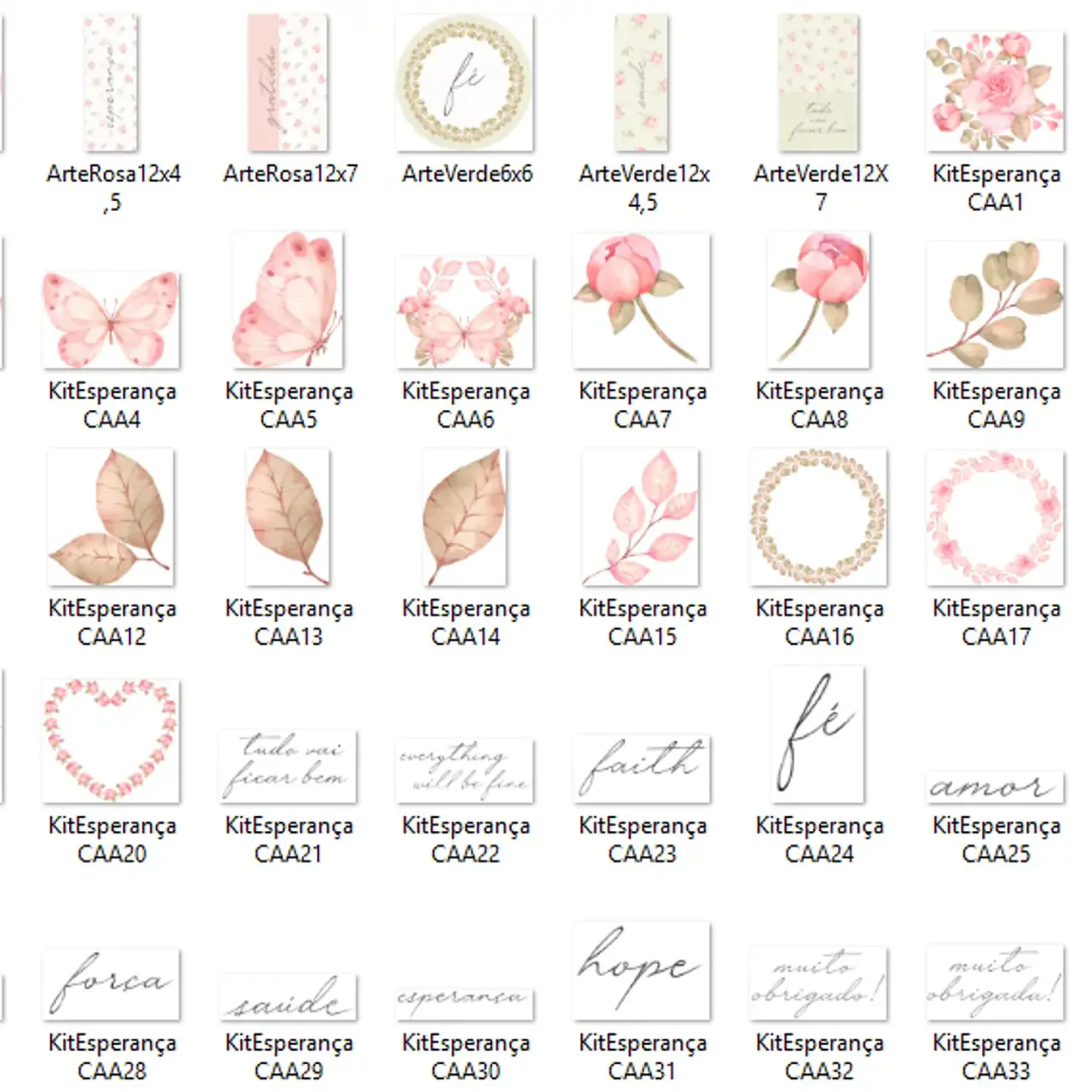 Kit Digital Esperança - Com Amor Aquarela 2