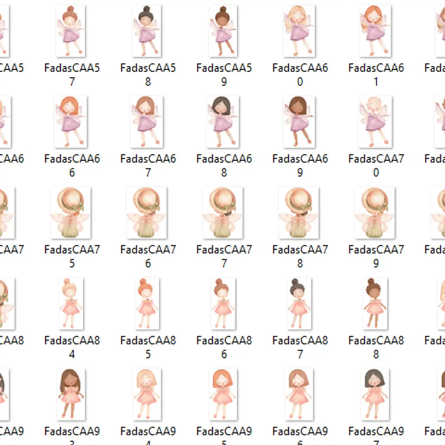 Kit Digital Fadas - Com Amor Aquarela 2