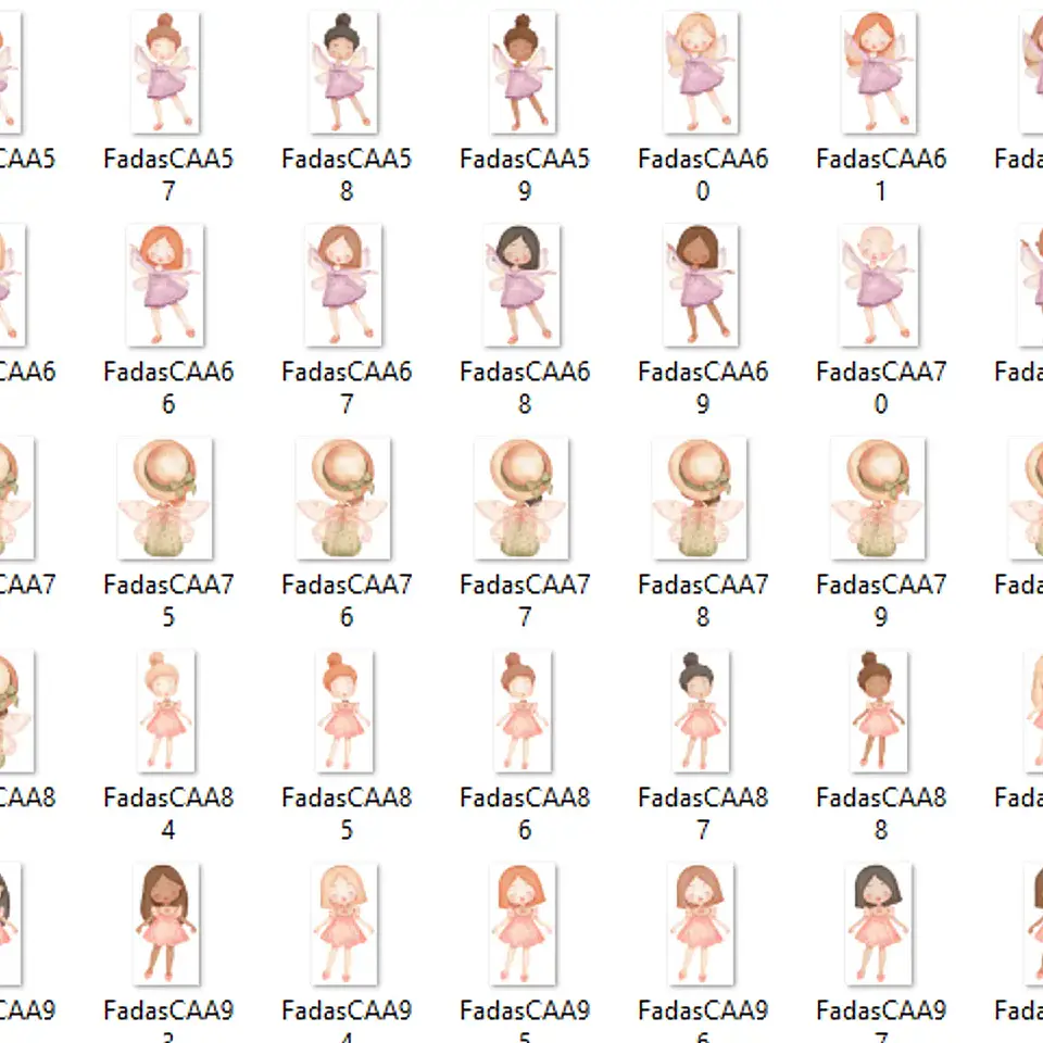 Kit Digital Fadas - Com Amor Aquarela 2