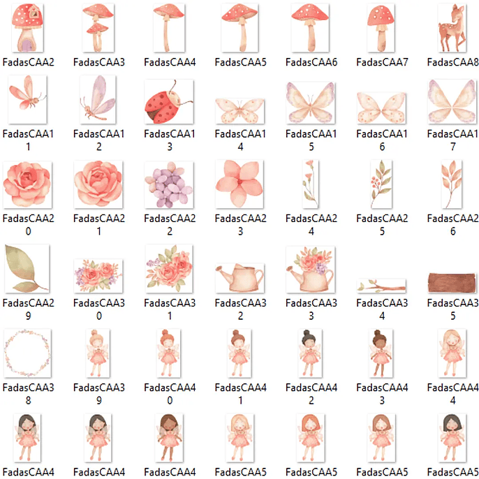 Kit Digital Fadas - Com Amor Aquarela 3