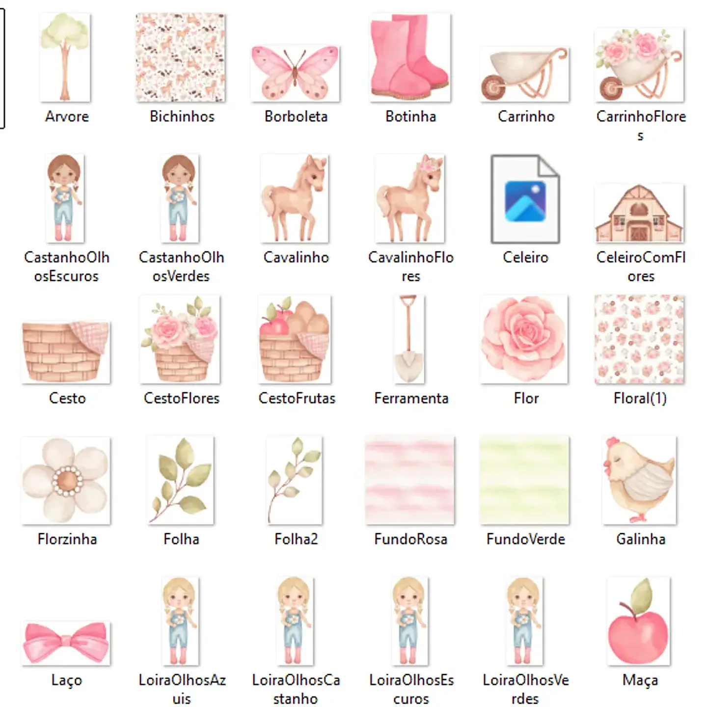 Kit Digital Fazendinha - Com Amor Aquarela 3