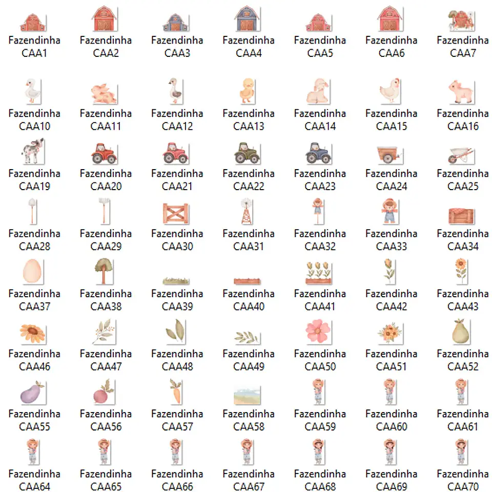Kit Digital Fazendinha - Com Amor Aquarela 4
