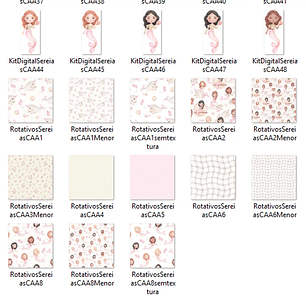 Kit digital Sereias - Com Amor Aquarela