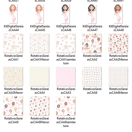 Kit digital Sereias - Com Amor Aquarela 2