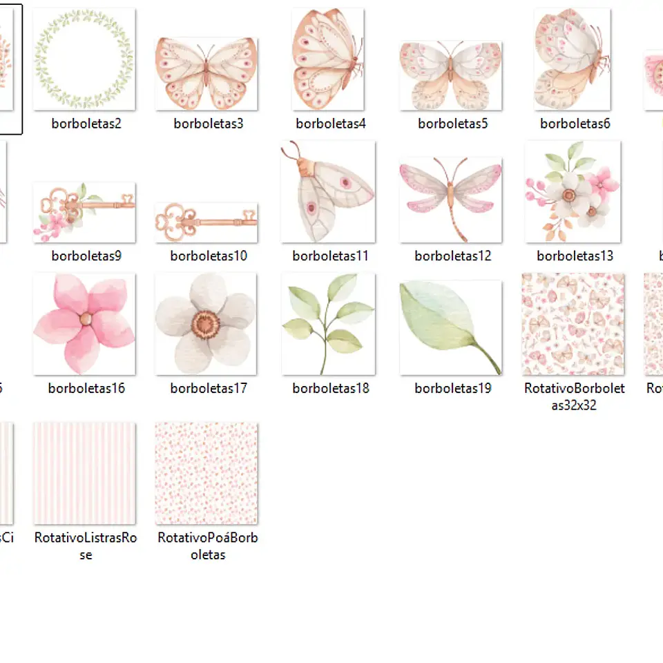 Kit Digital Borboletas - Com Amor Aquarela 2