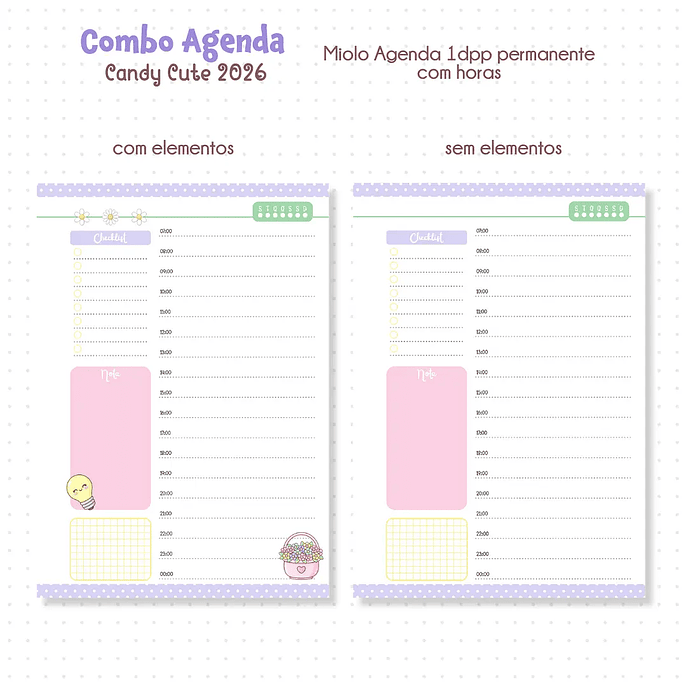Arquivo Combo Agenda Candy Cute 2026 8