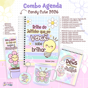 Arquivo Combo Agenda Candy Cute 2026