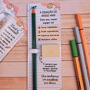 Arquivo Volta ás Áulas Card Lápis Borracha e Post It