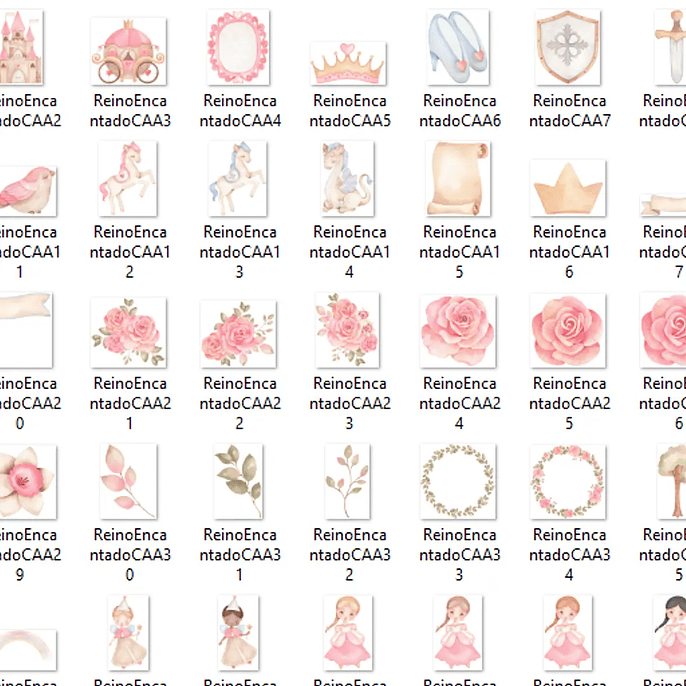 Kit Digital Reino Encantado - Com Amor Aquarela 2