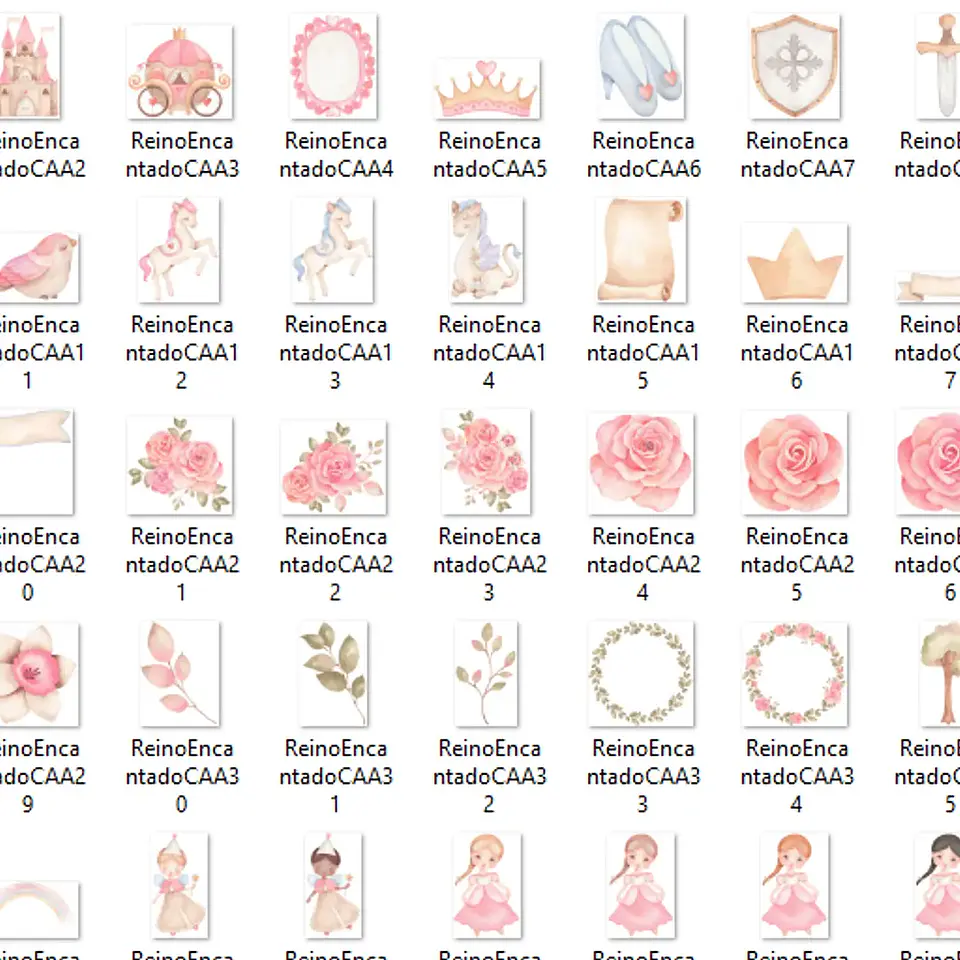 Kit Digital Reino Encantado - Com Amor Aquarela 2