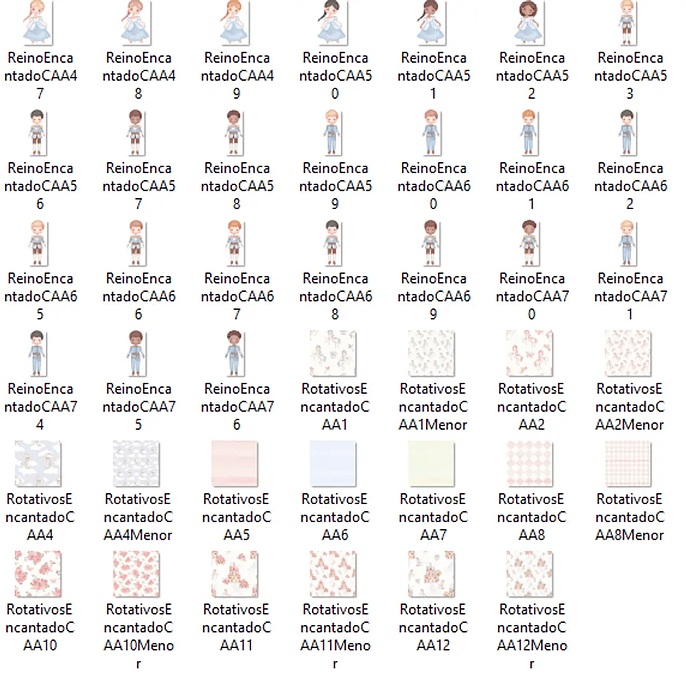 Kit Digital Reino Encantado - Com Amor Aquarela 3