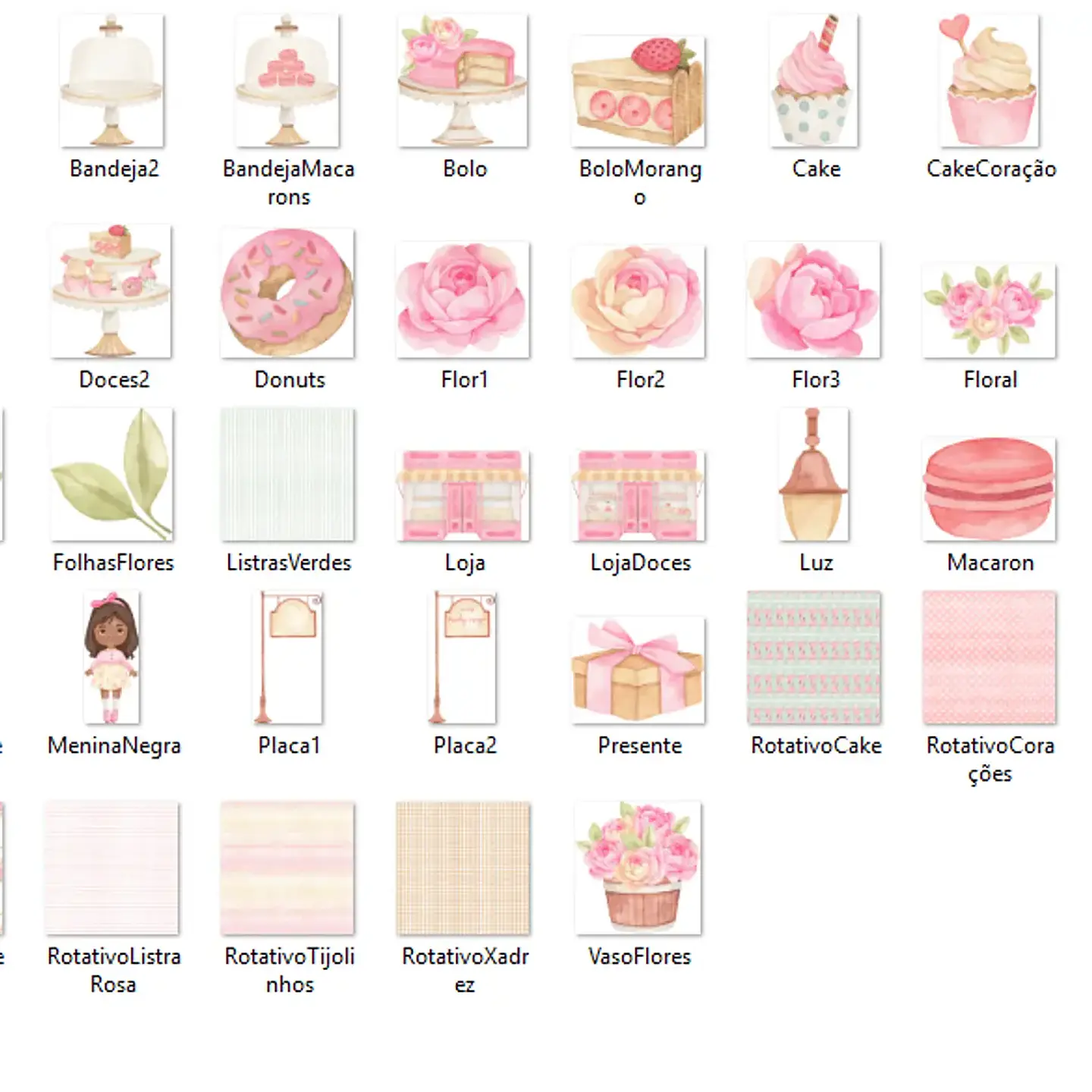 Kit Digital Patisserie - Com Amor Aquarela 2