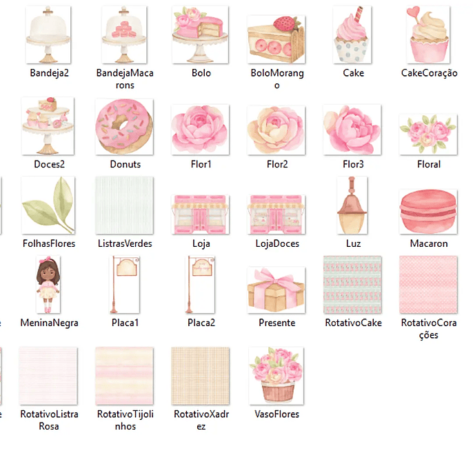 Kit Digital Patisserie - Com Amor Aquarela 2