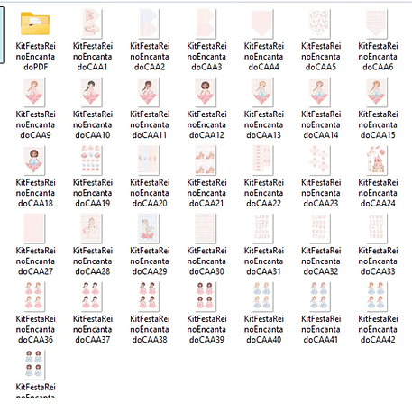 Kit Digital Reino Encantado - Com Amor Aquarela 3