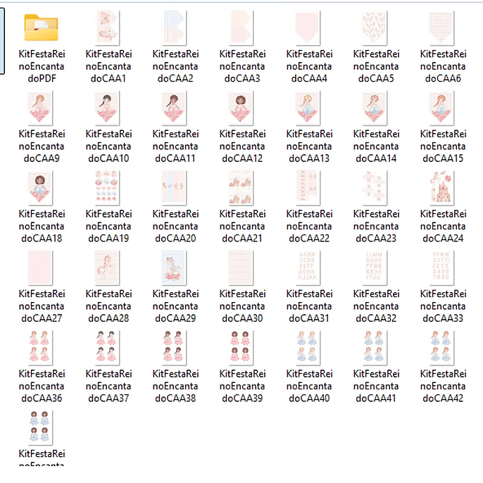 Kit Digital Reino Encantado - Com Amor Aquarela 3