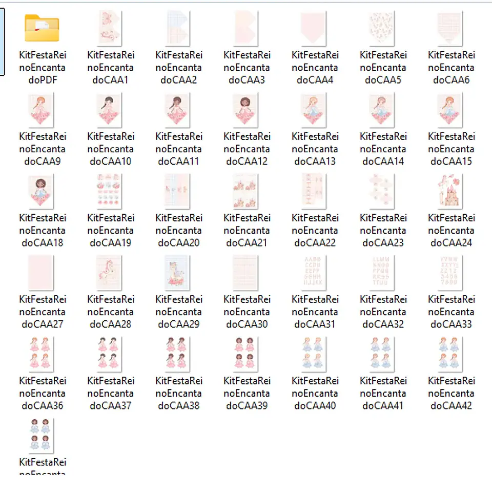 Kit Digital Reino Encantado - Com Amor Aquarela 3