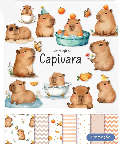 Kit Digital Capivara - BALLON CRIATIVO