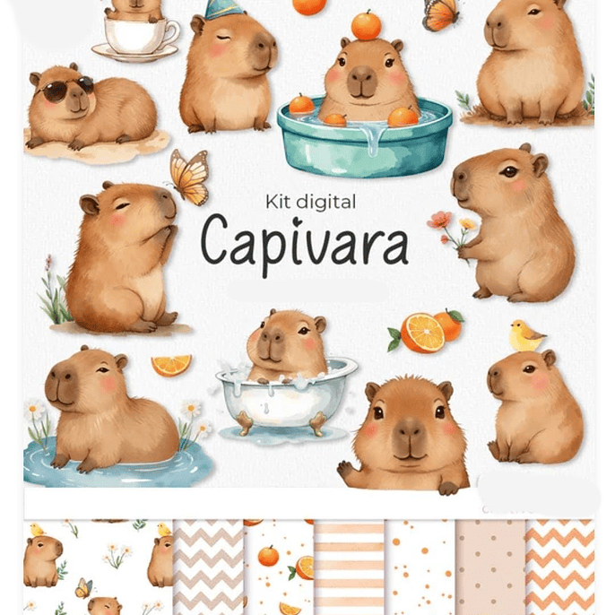 Kit Digital Capivara - BALLON CRIATIVO 1