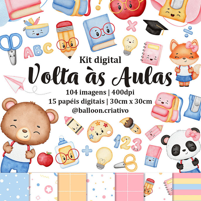 Kit Digital Volta as Aulas - BALLON CRIATIVO 1