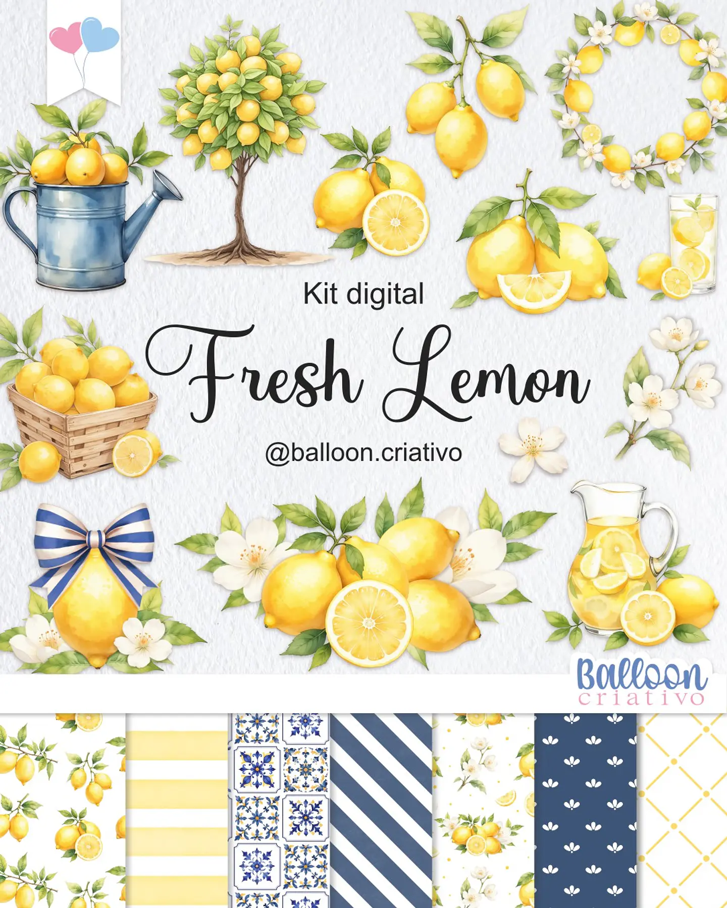 Kit Digital Fresh Lemon - BALLON CRIATIVO 1