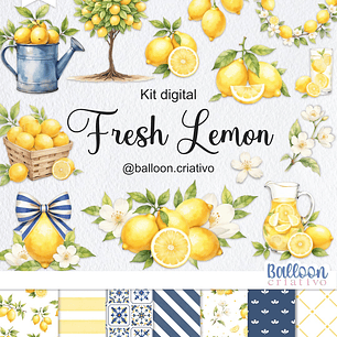 Kit Digital Fresh Lemon - BALLON CRIATIVO