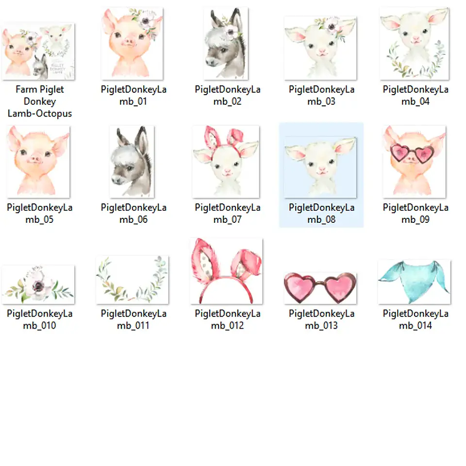 Kit Digital Animais da Fazenda 2