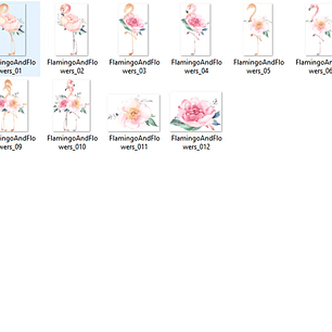 Kit Digital Flamingos Rosas