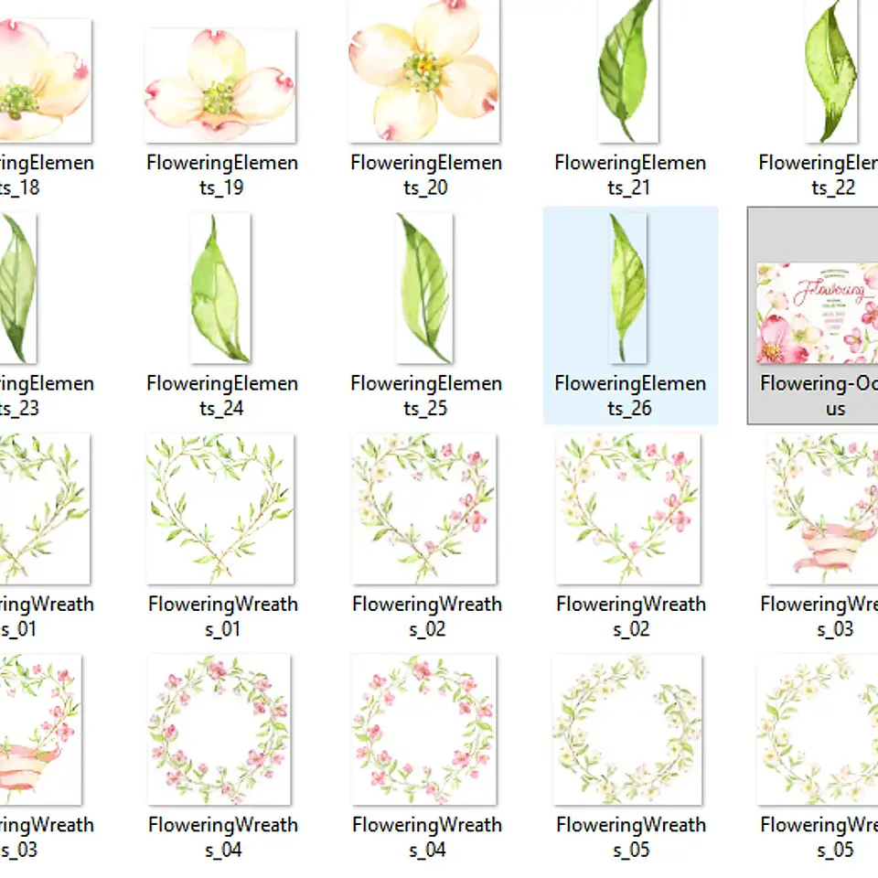 Kit Digital Flores Rosas 3