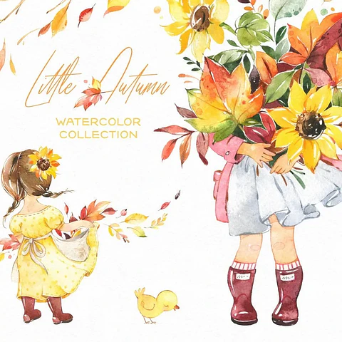 Kit Digital Menina Em Flores