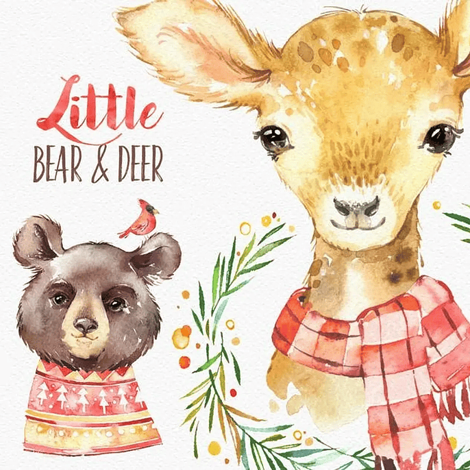 Kit Digital Cervo E Urso 1