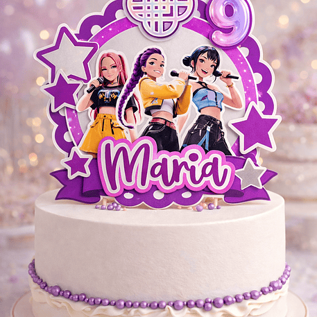 Arquivo Topo de Bolo Guerreiras do Kpop 1