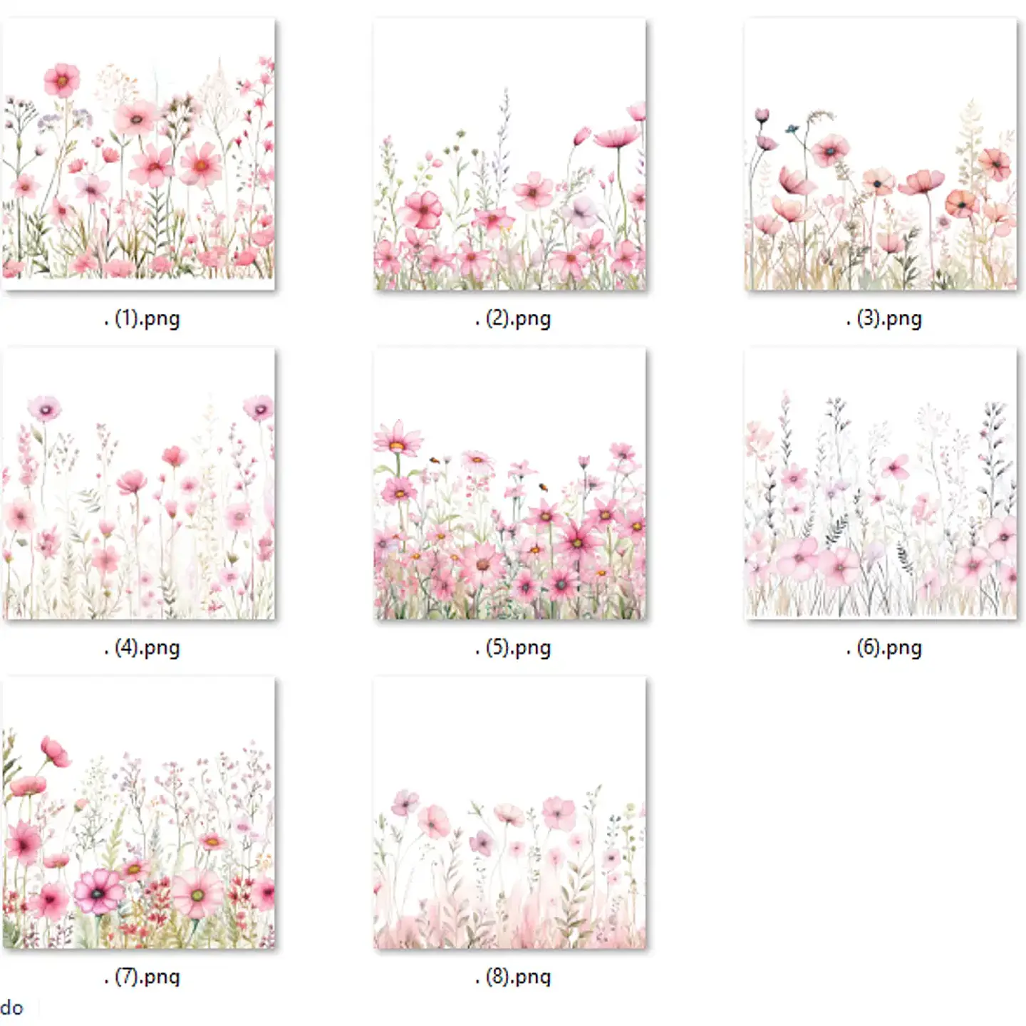 Kit Digital Floral Aquarela 2