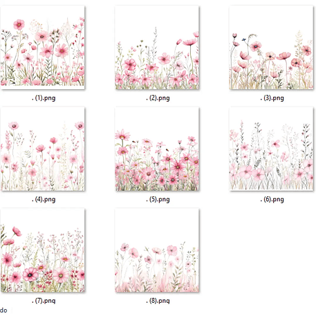 Kit Digital Floral Aquarela 2