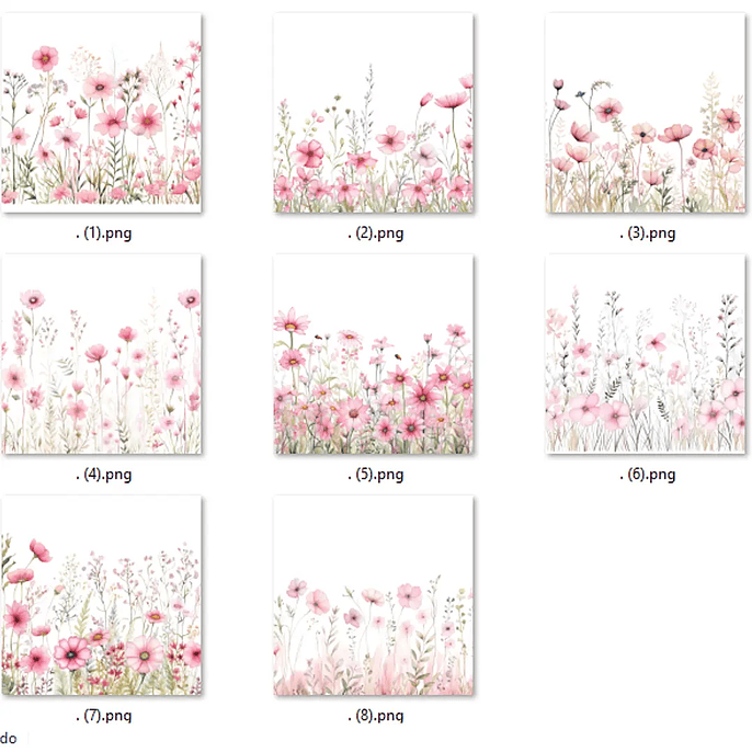 Kit Digital Floral Aquarela 2