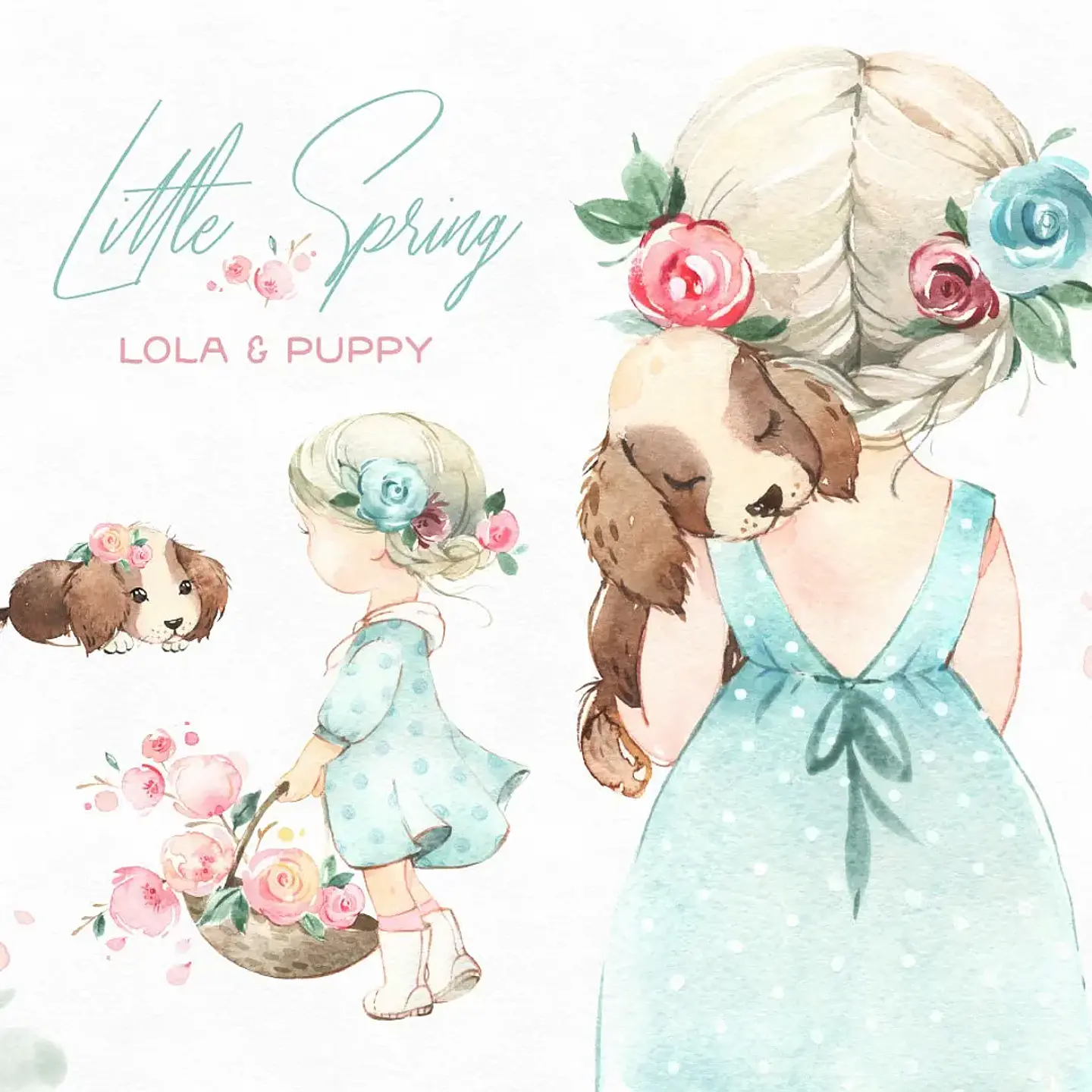 Kit Digital Menina com Dog Baby 1