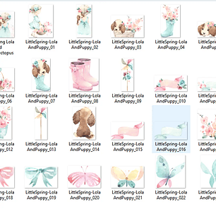 Kit Digital Menina com Dog Baby