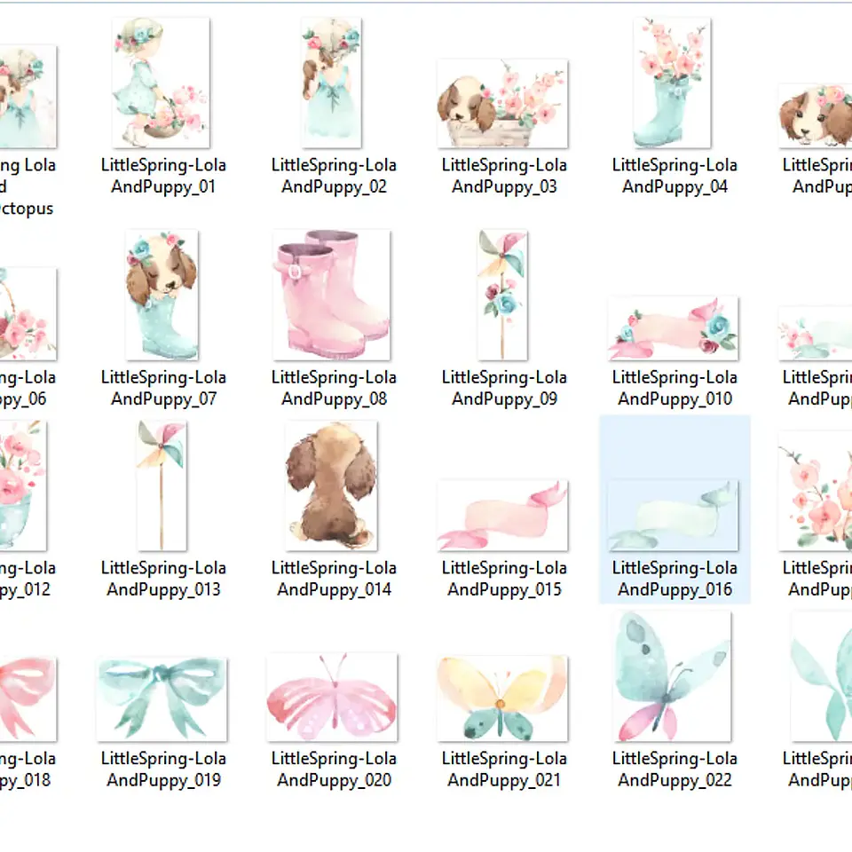 Kit Digital Menina com Dog Baby 2