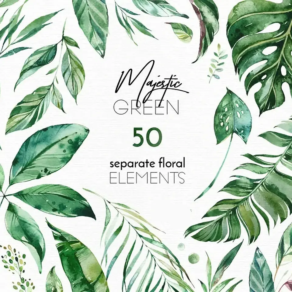 Kit Digital Folhas Verdes 1