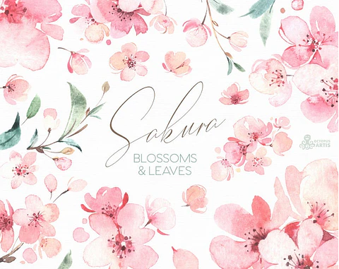 Kit Digital Flores de Sakura