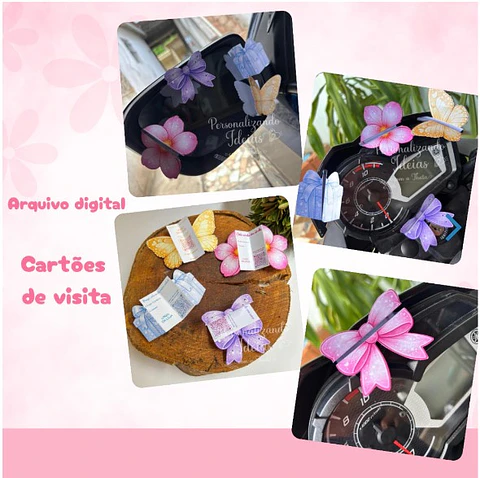 Arquivo Card Retrovisor FLOR - BORBOLETA - LAÇOS
