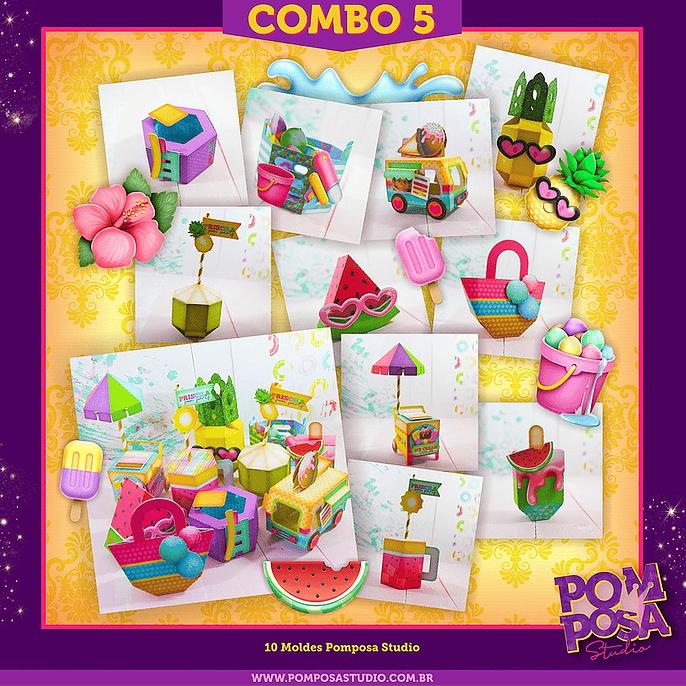 Arquivo de Corte Combo Pool Party 1