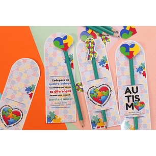 Arquivo Abril Azul Autismo Card Lápis ou Caneta - loopinha