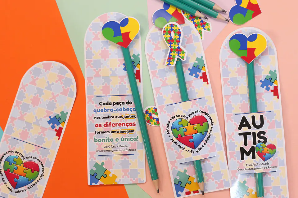 Arquivo Abril Azul Autismo Card Lápis ou Caneta - loopinha 1